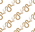 Curved Slither Snake Seamless Pattern Vector