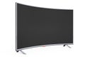 Curved Smart LCD Plasma TV or Monitor. 3d Rendering