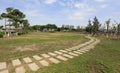 Curved stone road in yangfan park, adobe rgb