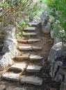 Curved stone staircase Royalty Free Stock Photo