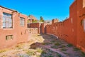 Ochre houses and rocky peaks of Karkas mountains, Abyaneh Royalty Free Stock Photo