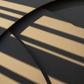 Curved surfaces with shadows cast by a series of parallel bars create an abstract Royalty Free Stock Photo