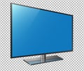 Curved tv. 4k Ultra HD screen, led television isolated transparancy background