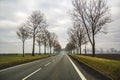 Curved Two Lane Country Road Winding Through Trees. Royalty Free Stock Photo