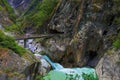 Curved valley, beautiful textured Dali stone mountain wall on Baiyang Trail, Taroko National Scenic Area Royalty Free Stock Photo