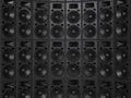 Curved wall of concert speakers - closeup Royalty Free Stock Photo