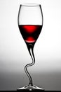 Curved wine glass Royalty Free Stock Photo