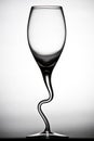 Curved wine glass Royalty Free Stock Photo