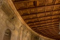 The curver ceiling at the Colosseum, columns and atrium of Alhambra palace, Granada, Spain, Europe