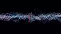 Curves dna. Animation. Computer-generated design of rotating dna helix. Futuristic curved lines moving along dna helix