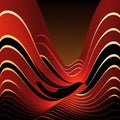 Curves graphic red black wave abstract background Royalty Free Stock Photo