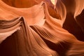 The curves in lower antelope canyon, Page, Arizona Royalty Free Stock Photo