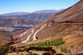 Curves of ruta 52 from Purmamarca to Salinas Grandes