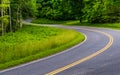 Curves on Skyline Drive in Shenandoah National Park Royalty Free Stock Photo