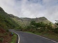 Curvey road on the hills at mount Abu. Royalty Free Stock Photo