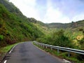 Curvey road on the hills at mount Abu.