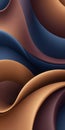 Curvilinear Shapes in Navy Chocolate Royalty Free Stock Photo