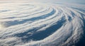 Curving cloud formations create a spiral Royalty Free Stock Photo