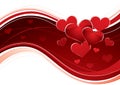 Curving love heart banner Royalty Free Stock Photo