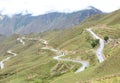 Curving nujiang River 72 turn road in tibet,china