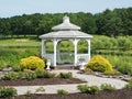 Curving Path Leading to White Country Gazebo