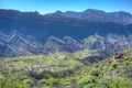 Curving road at Baranco de Carrizal at Gran Canaria, Canary Islands, Spain Royalty Free Stock Photo