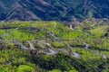 Curving road at Baranco de Carrizal at Gran Canaria, Canary Islands, Spain Royalty Free Stock Photo