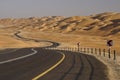 Road through sand dunes of Liwa, Abu Dhabi