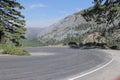 Curving Road below Ebbs Pass, High Sierra Nevada Mountains, California Royalty Free Stock Photo