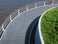 Curving sidewalk near the Zaan, Holland