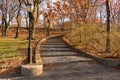 Curving Staircase at Riverside Park on the Upper West Side of New York City during Autumn Royalty Free Stock Photo