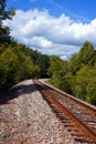 Curving Train Track in Tennessee