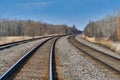 Curving train tracks