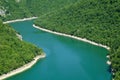 Curving Vrbas river in summer