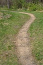 Curving walking path Royalty Free Stock Photo