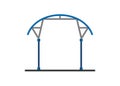 Curvy canopy building. Simple illustration Royalty Free Stock Photo