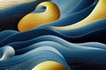 Curvy creative abstract wavy effects color curves flow minimalist luxury stylish trendy colorful waves art modern Royalty Free Stock Photo
