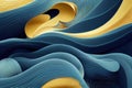 Curvy creative abstract wavy effects color curves flow minimalist luxury stylish trendy colorful waves art modern Royalty Free Stock Photo