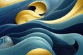 Curvy creative abstract wavy effects color curves flow minimalist luxury stylish trendy colorful waves art modern Royalty Free Stock Photo