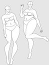 Curvy 10 Heads Fashion Figure Templates