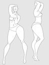 Curvy 10 Heads Fashion Figure Templates