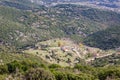 Curvy mountain empty road in Greece