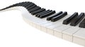 Curvy Piano Keys Royalty Free Stock Photo