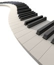Curvy Piano Keys Royalty Free Stock Photo