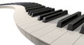 Curvy Piano Keys Royalty Free Stock Photo