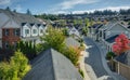 Curvy Residential Road in Issaquah, Wa Royalty Free Stock Photo