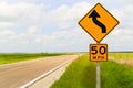 Curvy Road in the Flint Hills Royalty Free Stock Photo