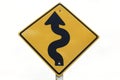 Curvy road sign Royalty Free Stock Photo