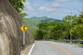 Curvy road sign Royalty Free Stock Photo