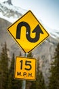 Curvy road sign Royalty Free Stock Photo